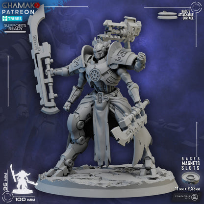 Necro Annihilator Sentinels, proxy miniature, 28mm heroic scale unpainted resin, view 4