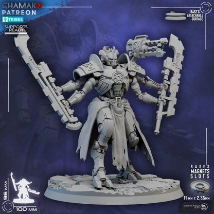 Necro Annihilator Sentinels, proxy miniature, 28mm heroic scale unpainted resin, view 5