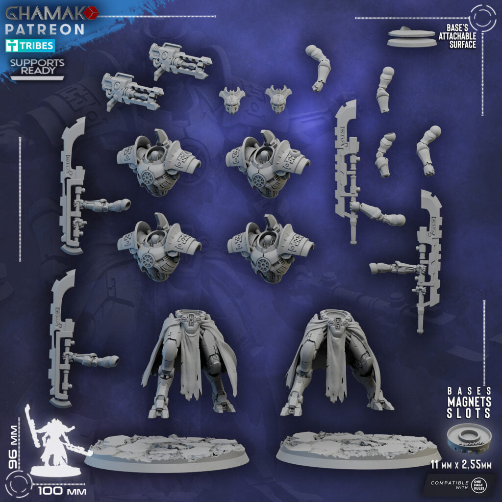 Necro Annihilator Sentinels, proxy miniature, 28mm heroic scale unpainted resin, view 6
