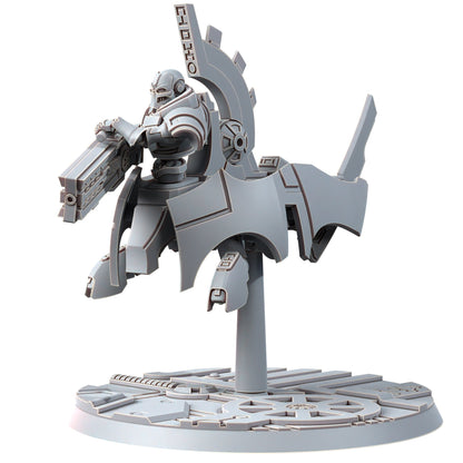 Necro Flyings (3 Units), proxy miniature, squad, 28mm heroic scale unpainted resin, view 4