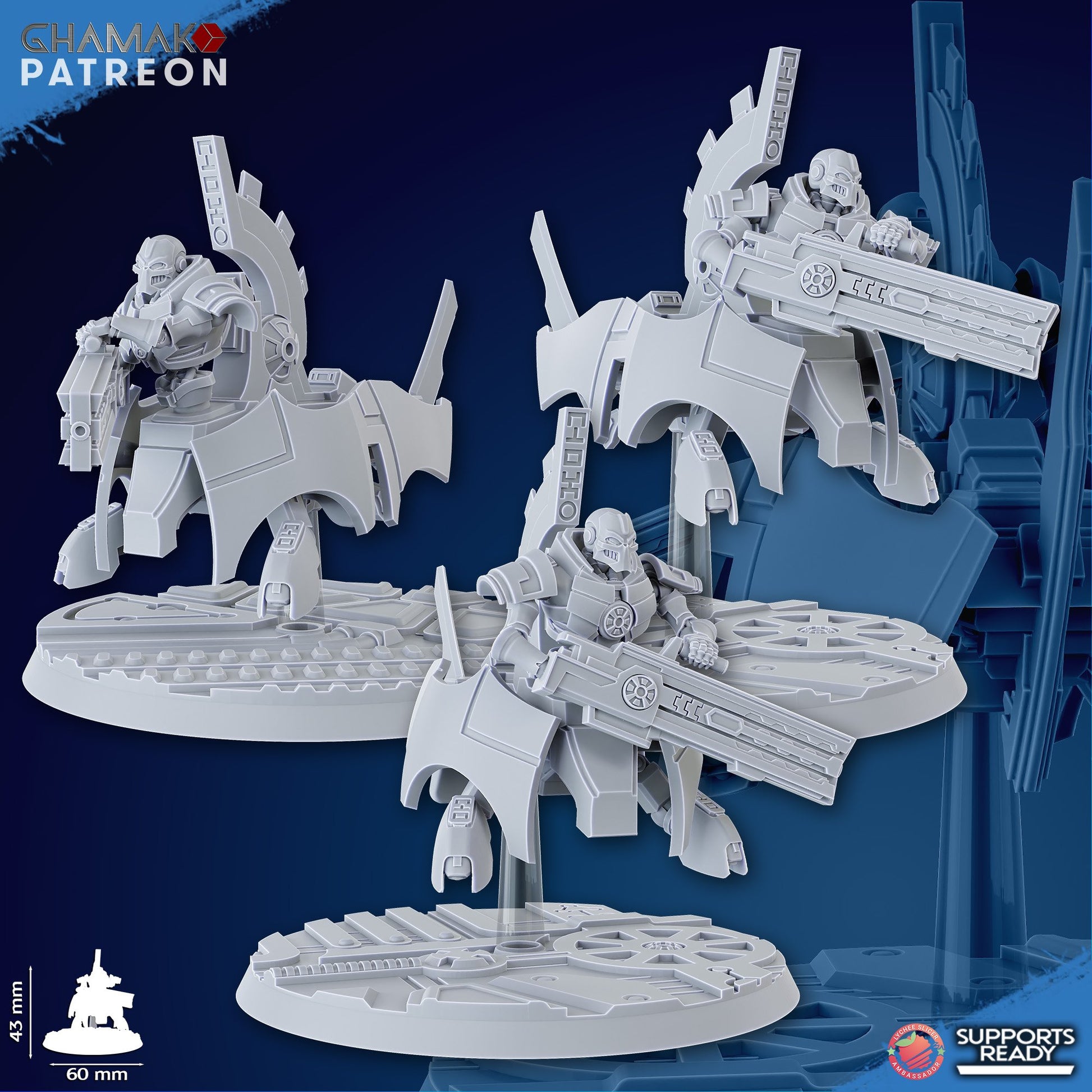 Necro Flyings (3 Units), proxy miniature, squad, 28mm heroic scale unpainted resin, view 5