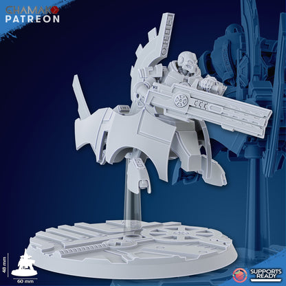 Necro Flyings (3 Units), proxy miniature, squad, 28mm heroic scale unpainted resin, view 8