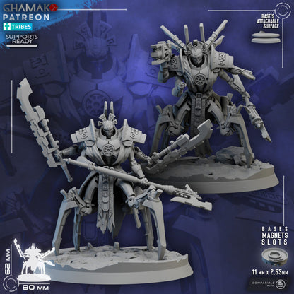 Necro Lord Tzavron & Lord Tzavior, proxy miniature, character, 28mm heroic scale unpainted resin, view 2
