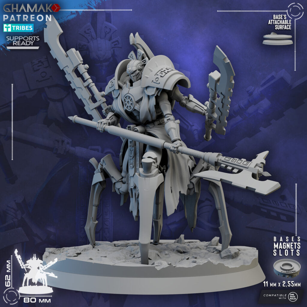 Necro Lord Tzavron & Lord Tzavior, proxy miniature, character, 28mm heroic scale unpainted resin, view 3