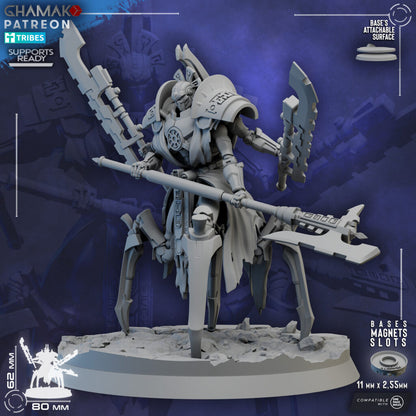 Necro Lord Tzavron & Lord Tzavior, proxy miniature, character, 28mm heroic scale unpainted resin, view 3