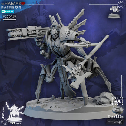 Necro Lord Tzavron & Lord Tzavior, proxy miniature, character, 28mm heroic scale unpainted resin, view 4