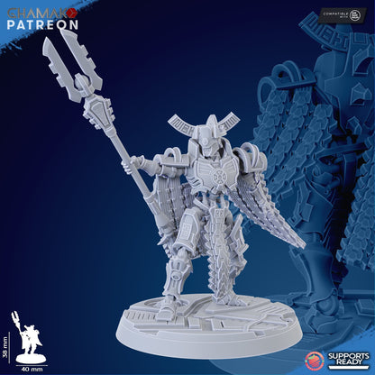 Necro Lord V1, proxy miniature, character, 28mm heroic scale unpainted resin, view 4