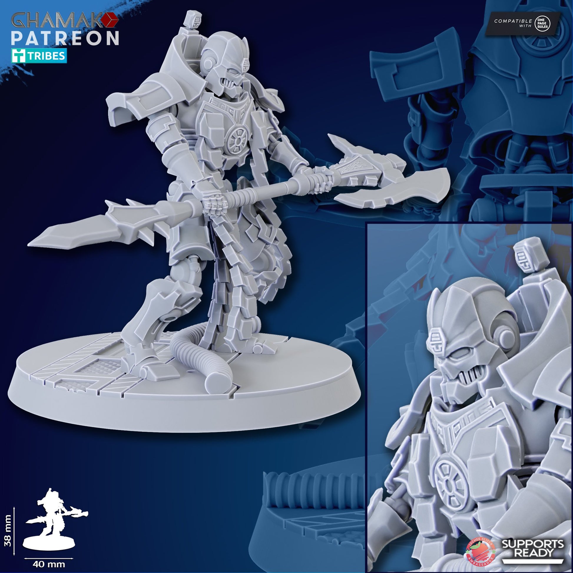 Necro Lord V2, proxy miniature, character, 28mm heroic scale unpainted resin, view 5
