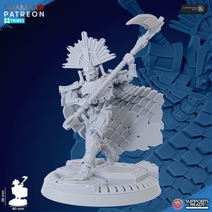 Necro Lord V3, proxy miniature, character, 28mm heroic scale unpainted resin, view 3