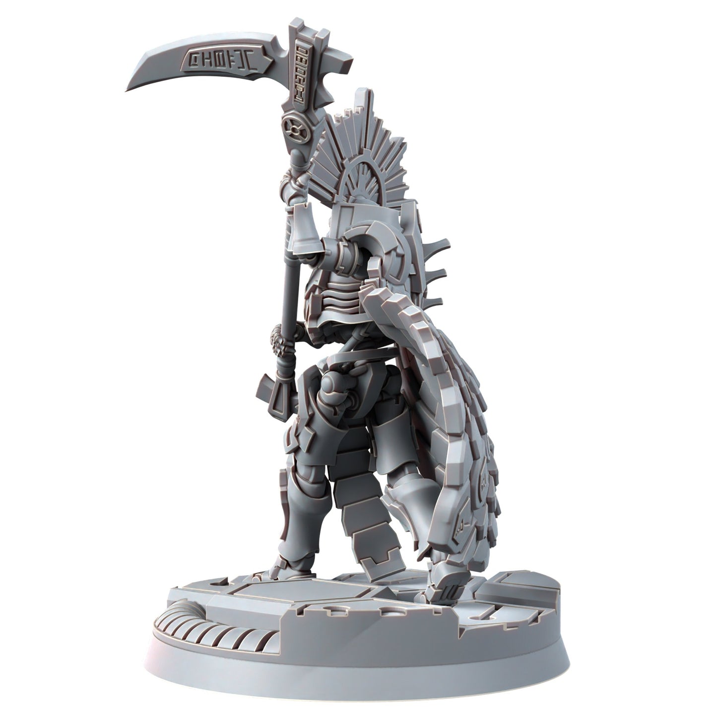 Necro Lord V3, proxy miniature, character, 28mm heroic scale unpainted resin, view 4