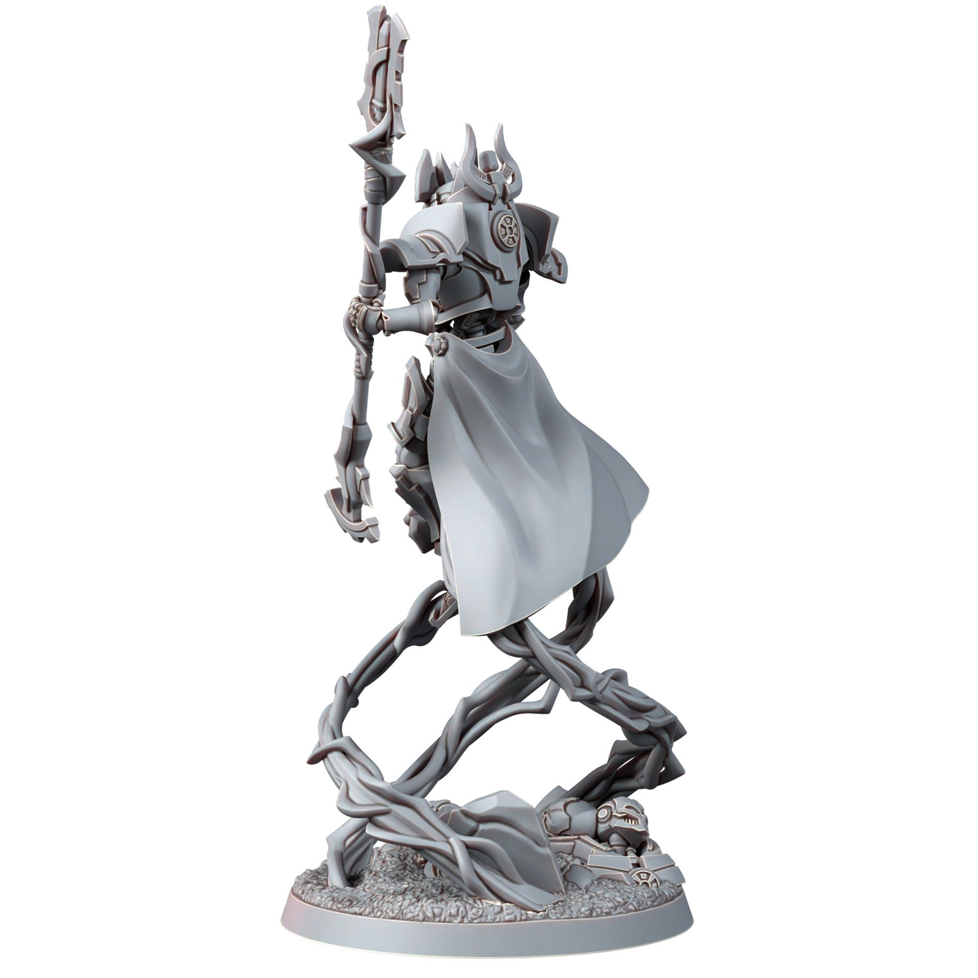 Necro Lord V4, proxy miniature, character, 28mm heroic scale unpainted resin, view 3
