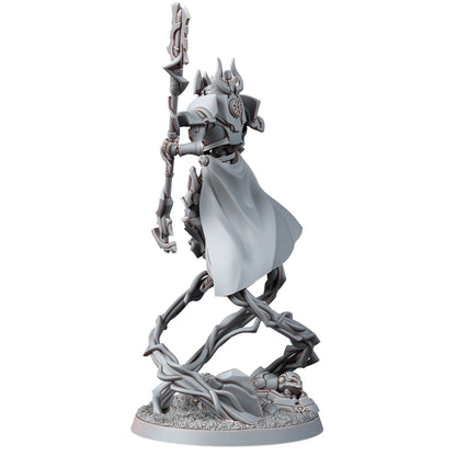 Necro Lord V4, proxy miniature, character, 28mm heroic scale unpainted resin, view 3