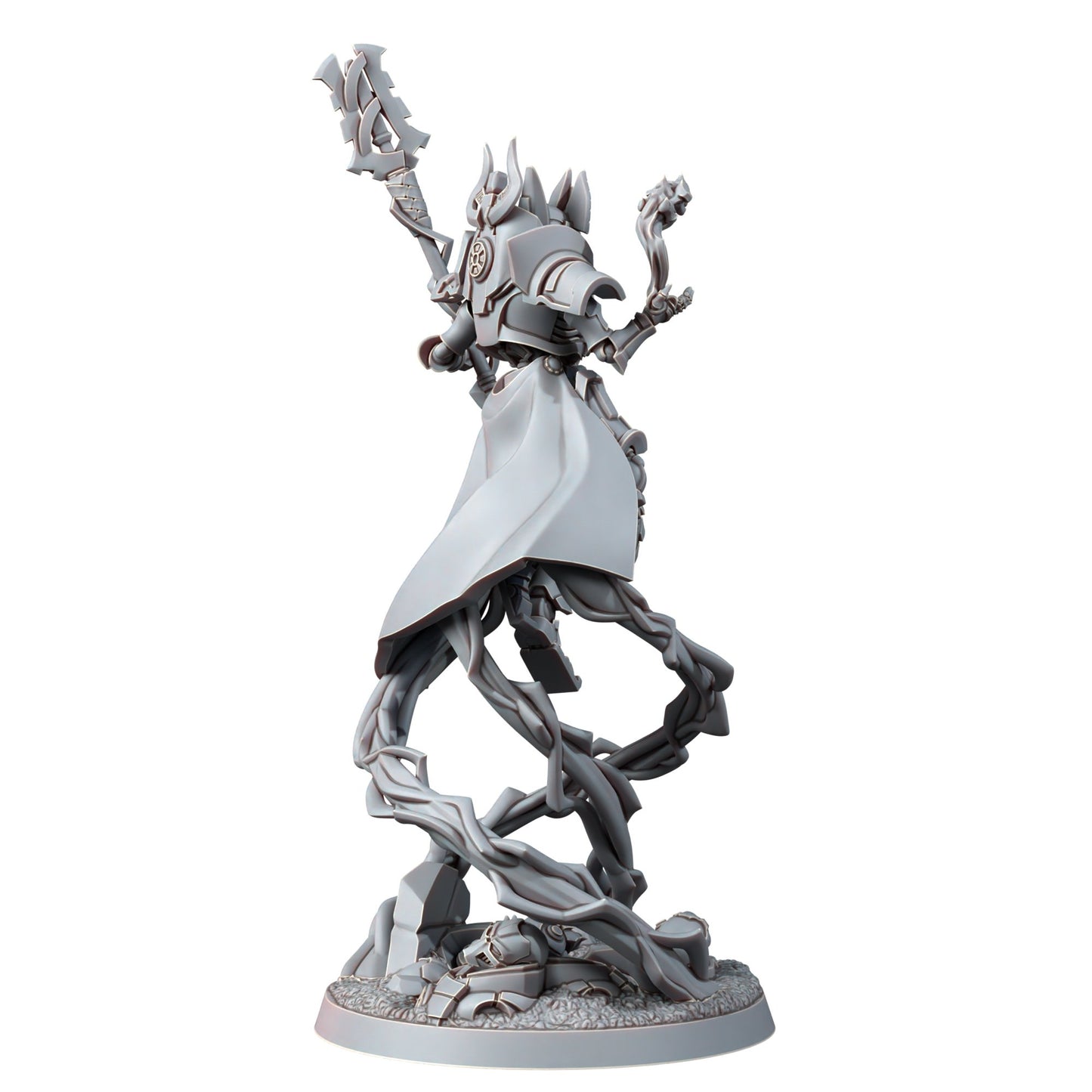 Necro Lord V4, proxy miniature, character, 28mm heroic scale unpainted resin, view 4