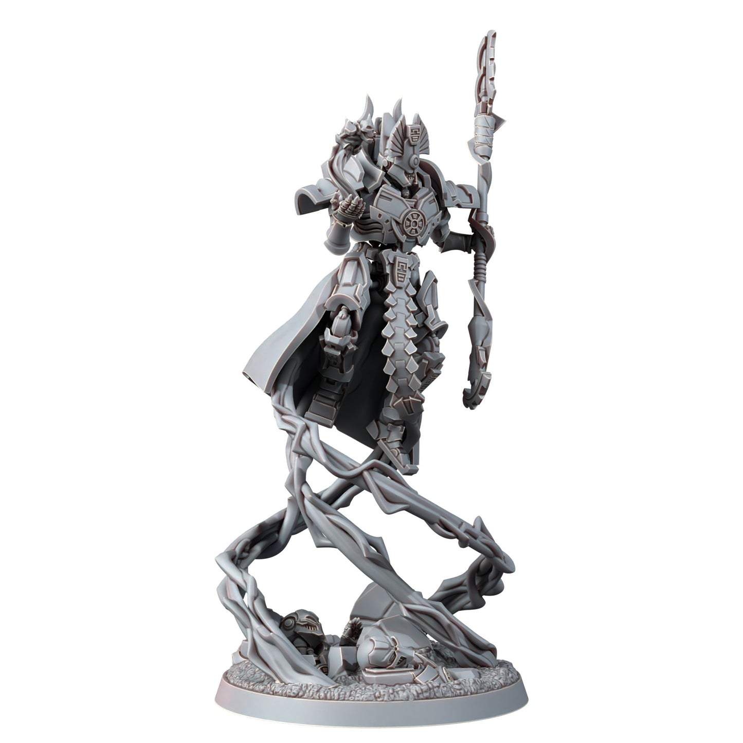 Necro Lord V4, proxy miniature, character, 28mm heroic scale unpainted resin, view 5