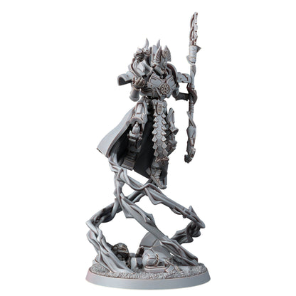 Necro Lord V4, proxy miniature, character, 28mm heroic scale unpainted resin, view 5
