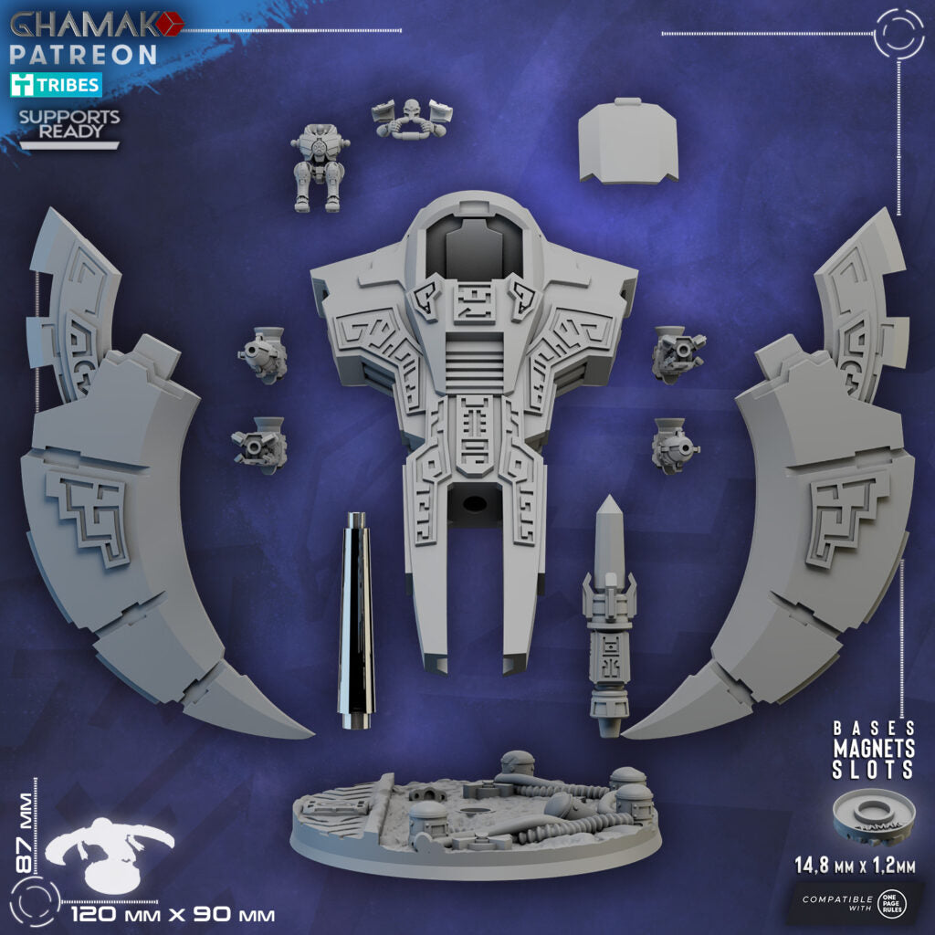Necro Moon Shadow, proxy miniature, 28mm heroic scale unpainted resin, view 6