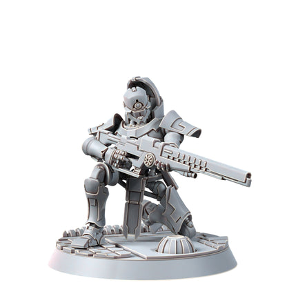Necro Snipers Modular Kit (10 Units), proxy miniature, squad, 28mm heroic scale unpainted resin, view 4