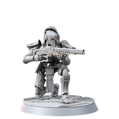 Necro Snipers Modular Kit (10 Units), proxy miniature, squad, 28mm heroic scale unpainted resin, view 7