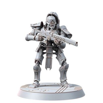 Necro Snipers Modular Kit (10 Units), proxy miniature, squad, 28mm heroic scale unpainted resin, view 8