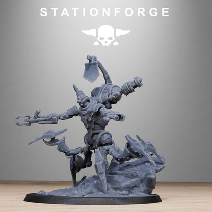 Necro Executor, proxy miniature, 28mm heroic scale unpainted resin, view 3