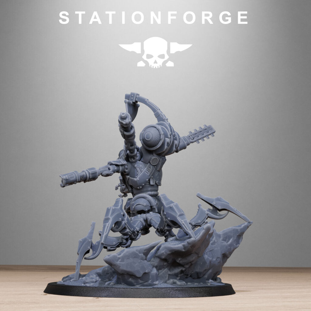 Necro Executor, proxy miniature, 28mm heroic scale unpainted resin, view 4