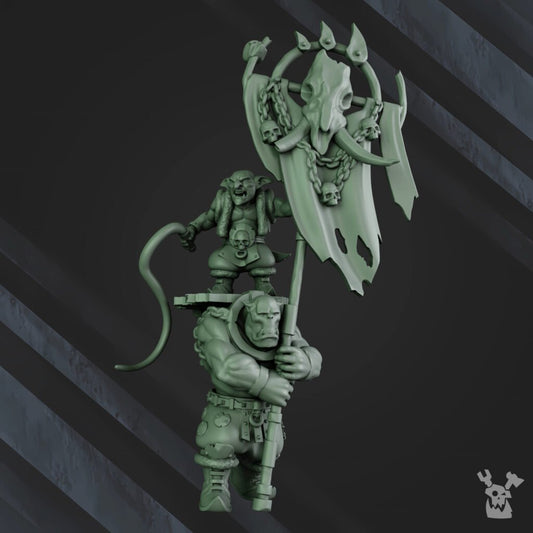 Orks Banna Boy, proxy miniature, 28mm heroic scale unpainted resin, view 2