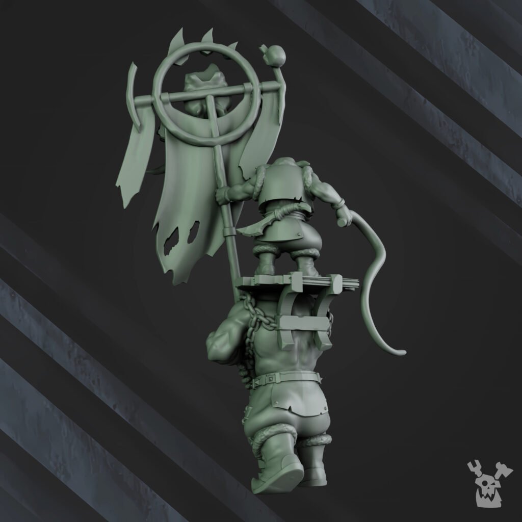Orks Banna Boy, proxy miniature, 28mm heroic scale unpainted resin, view 3