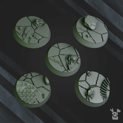 Orks Da Horde Bases Set 32Mm, resin miniature bases, bits, 28mm heroic scale unpainted resin, view 3