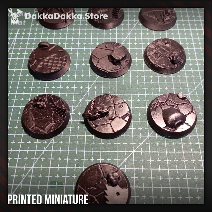 Orks Da Horde Bases Set 32Mm, resin miniature bases, bits, 28mm heroic scale unpainted resin, view 6