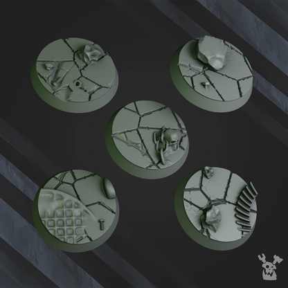 Orks Da Horde Bases Set 32Mm, resin miniature bases, bits, 28mm heroic scale unpainted resin, view 8