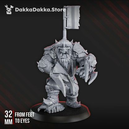 Orks Grork, proxy miniature, 28mm heroic scale unpainted resin