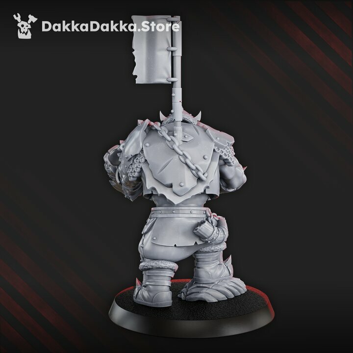 Orks Grork, proxy miniature, 28mm heroic scale unpainted resin, view 2