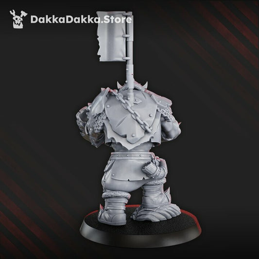 Orks Grork, proxy miniature, 28mm heroic scale unpainted resin, view 2