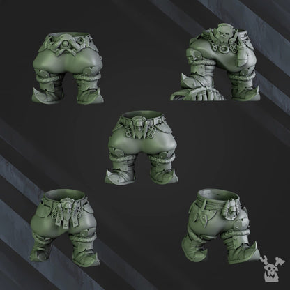 Orks Grorks, proxy miniature, 28mm heroic scale unpainted resin, view 4