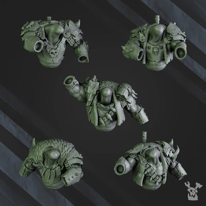 Orks Grorks, proxy miniature, 28mm heroic scale unpainted resin, view 5