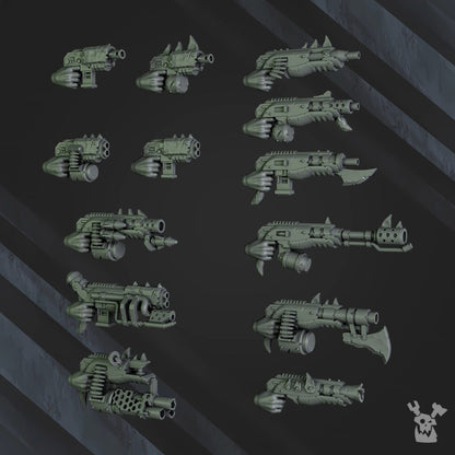 Orks Grorks, proxy miniature, 28mm heroic scale unpainted resin, view 6