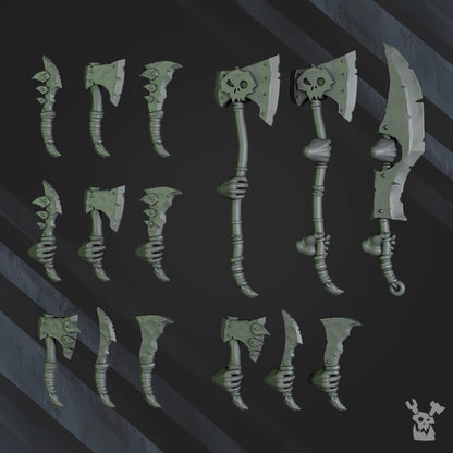 Orks Grorks, proxy miniature, 28mm heroic scale unpainted resin, view 7
