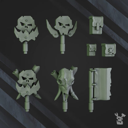 Orks Grorks, proxy miniature, 28mm heroic scale unpainted resin, view 9