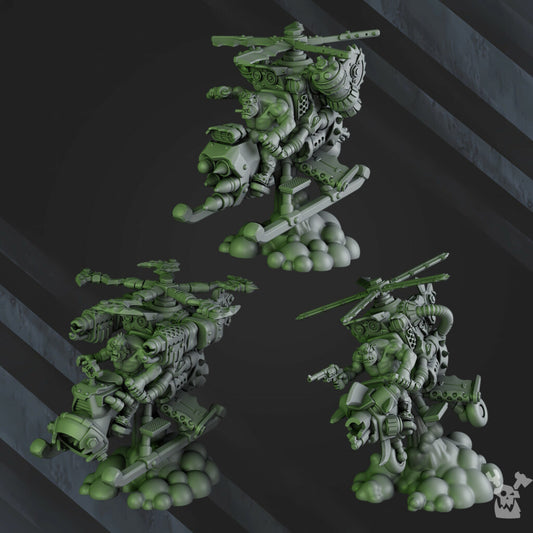 Orks Honky Flyaz, proxy miniature, 28mm heroic scale unpainted resin