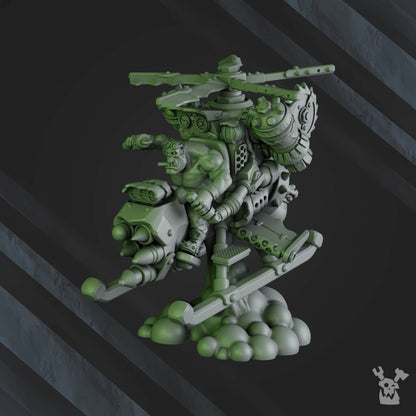 Orks Honky Flyaz, proxy miniature, 28mm heroic scale unpainted resin, view 3