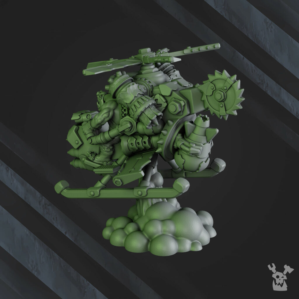 Orks Honky Flyaz, proxy miniature, 28mm heroic scale unpainted resin, view 4
