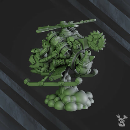 Orks Honky Flyaz, proxy miniature, 28mm heroic scale unpainted resin, view 4