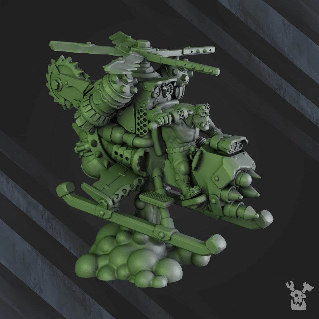 Orks Honky Flyaz, proxy miniature, 28mm heroic scale unpainted resin, view 5