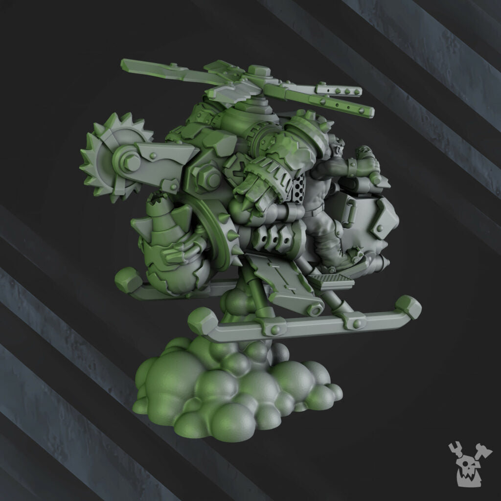 Orks Honky Flyaz, proxy miniature, 28mm heroic scale unpainted resin, view 6