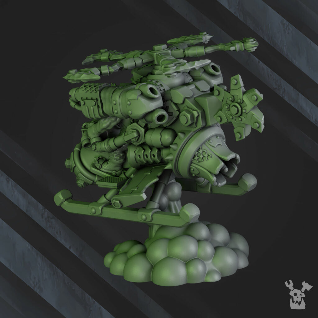 Orks Honky Flyaz, proxy miniature, 28mm heroic scale unpainted resin, view 8