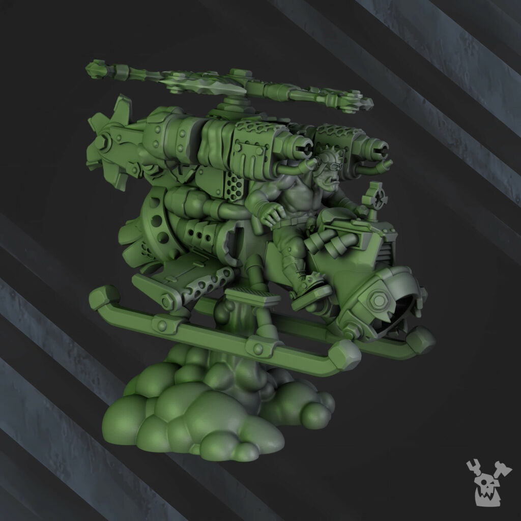 Orks Honky Flyaz, proxy miniature, 28mm heroic scale unpainted resin, view 9