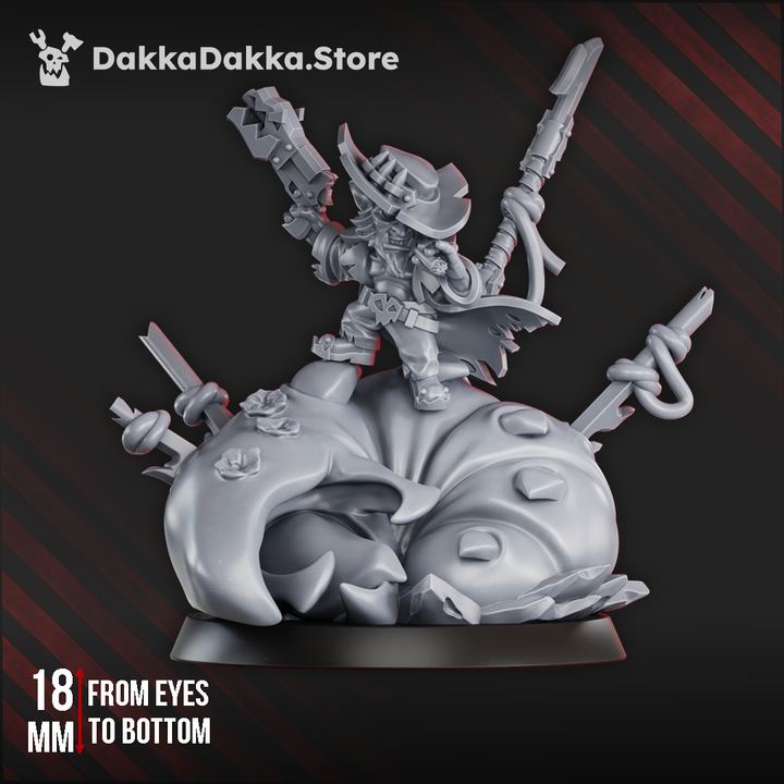 Orks Clint Gobswood, proxy miniature, 28mm heroic scale unpainted resin