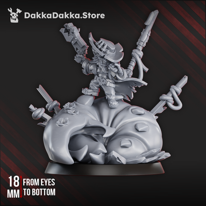 Orks Clint Gobswood, proxy miniature, 28mm heroic scale unpainted resin, view 4