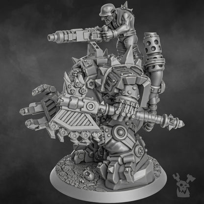 Orks Da Great Arma Boss, proxy miniature, character, 28mm heroic scale unpainted resin, view 6