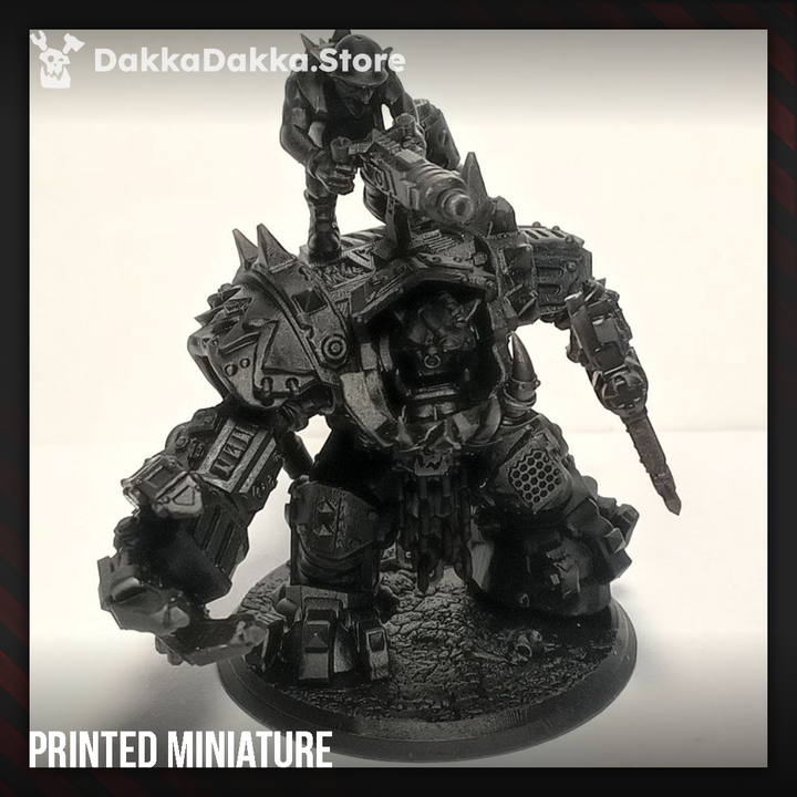 Orks Da Great Arma Boss, proxy miniature, character, 28mm heroic scale unpainted resin, view 8